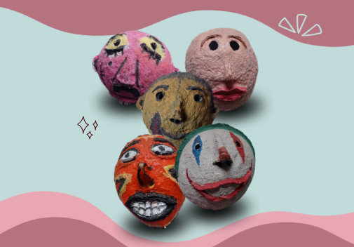 TOPENG KREATIF DARI BUBUR KERTAS